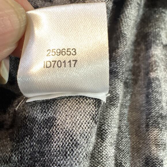 Loft Gray Black Animal Print 100% Wool Knit Sweater Dress Size M Mobwife - Picture 14 of 14